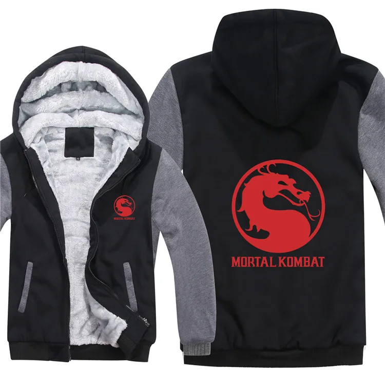 Mortal Kombat толстовки мужские модные пальто пуловер теплая куртка Mortal Kombat Кофты мужские тканевые HS-030 - Цвет: as picture