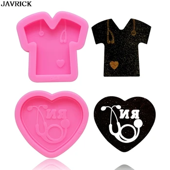 

Epoxy Resin Molds Doctor Stethoscope Love Heart Keychain Silicone Mould DIY Crafts Handmade Pendant Jewelry Making Tools