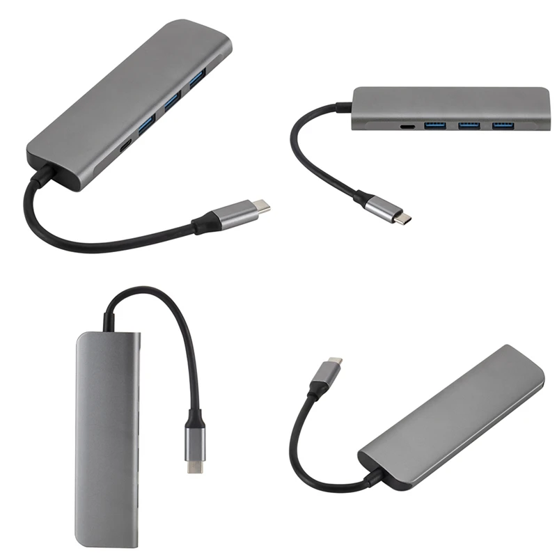 Type-c к USB 3,0+ HDMI 4K+ PD блок питания пять в одном HD концентратор адаптер карта HDMI конвертер type-C док-станция для MacBook samsung