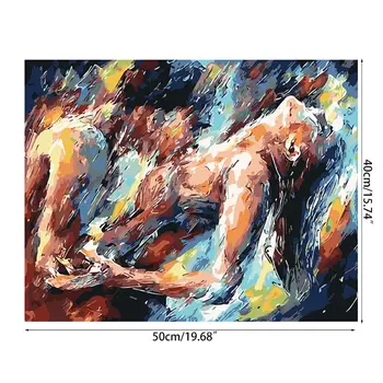 

Paint By Numbers For Adults and Kids DIY Oil Painting Gift Kits Pre-Printed Canvas Art Home Decoration -Temptation