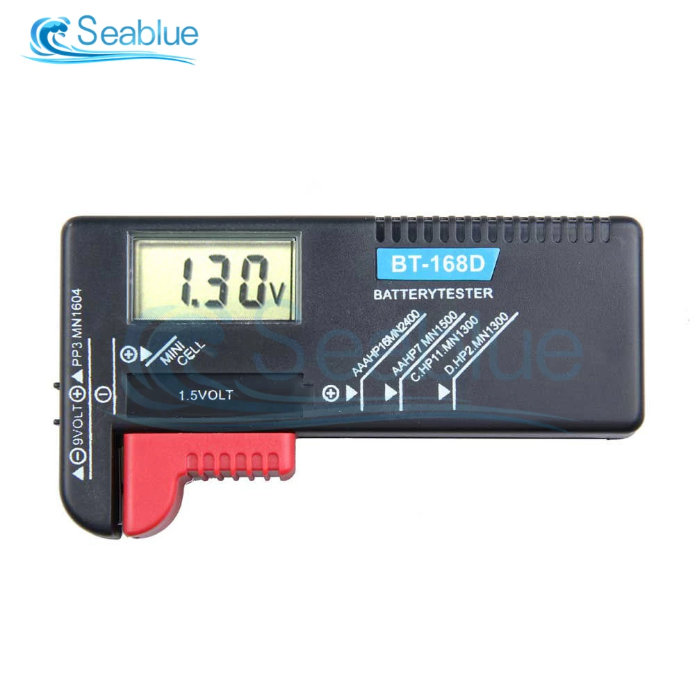 BT168D Digital Lithium Battery Capacity Tester LCD BT-168D Battery Diagnostic Tool For 9V 1.5V AAA AA Button Cell Universal Test