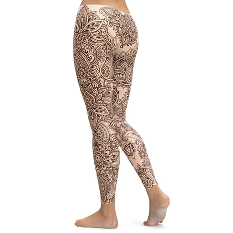 Модные повседневные женские леггинсы Henna легинсы с цифровым принтом ...