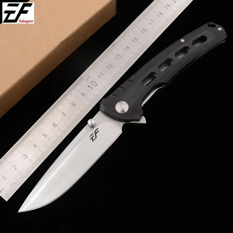

Eafengrow Brand 1981 ball bearing Folding D2 Steel G10 handle Camping Hunting Survival Outdoor EDC Tool Utility Kitchen Knife