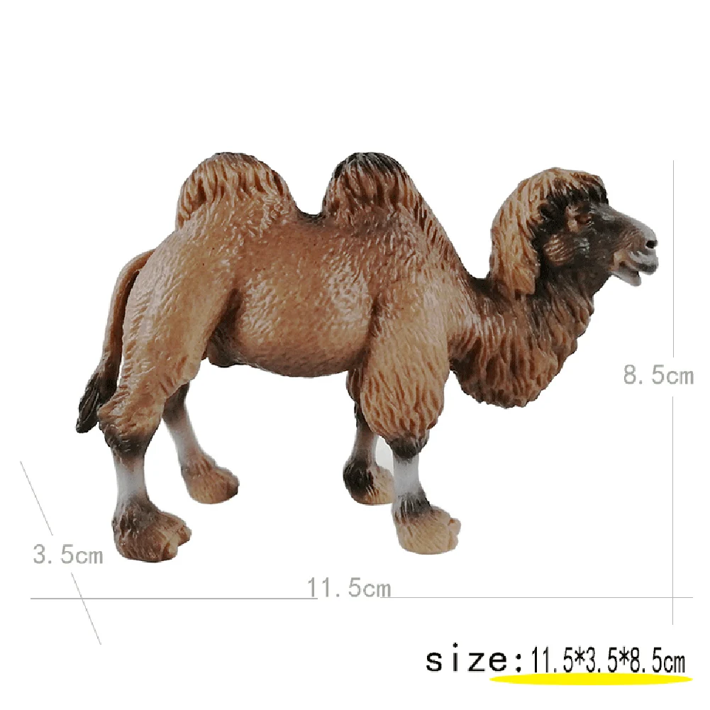 Реалистичная Bactrian Camels фигурка животного ручная роспись Модель Дети Образование игрушка для детей подарок
