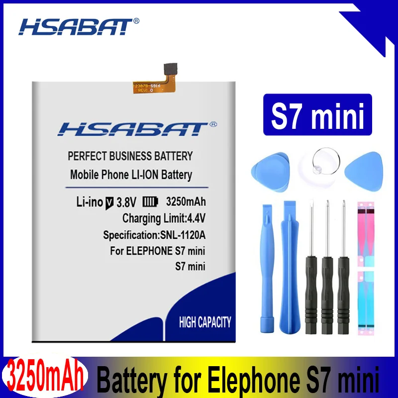HSABAT S7 mini 3250mAh батарея мобильного телефона для Elephone S7 MINI S7mini батареи