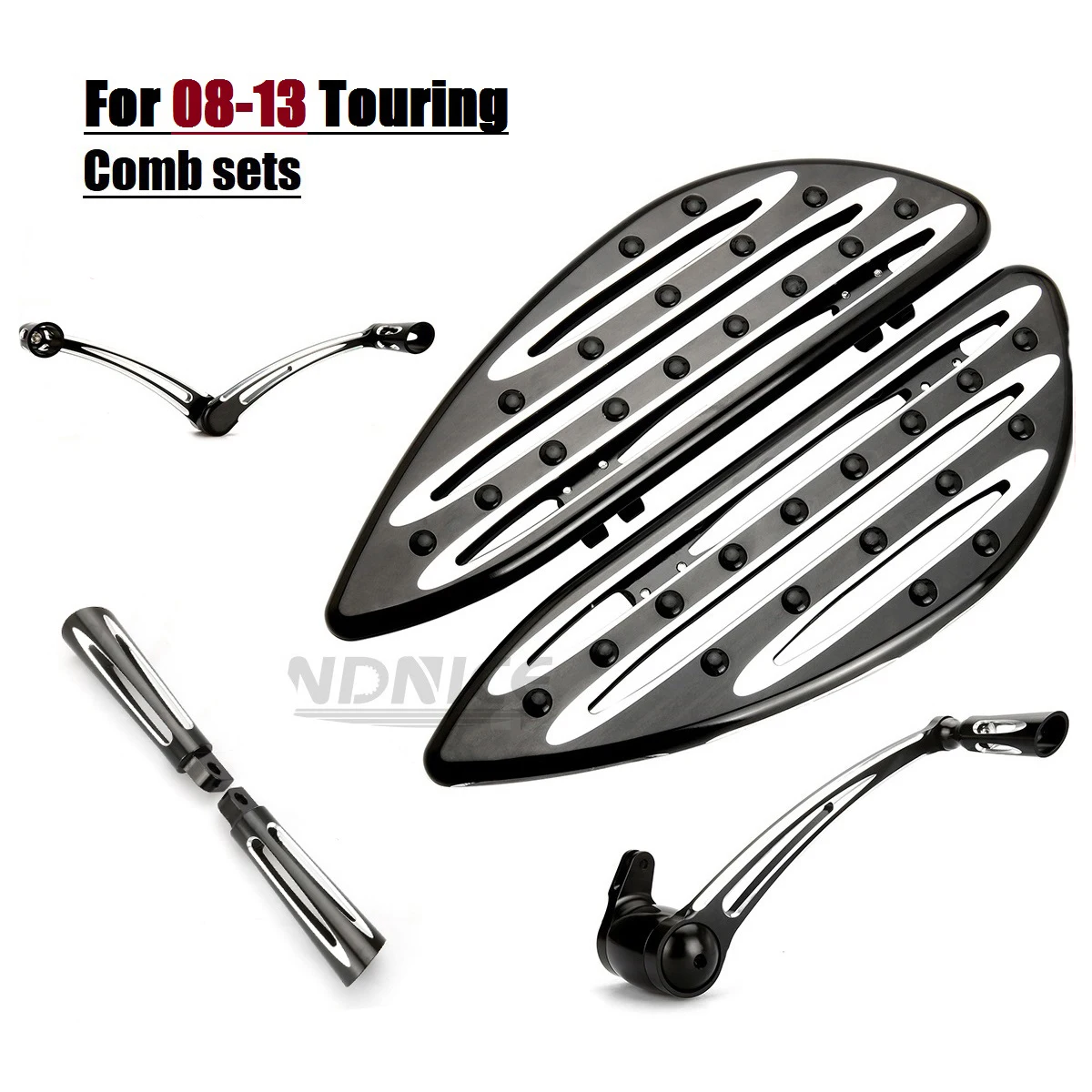 Черный хром глубокий cnc cut harley rider задние половицы улица дорога glide 08-19