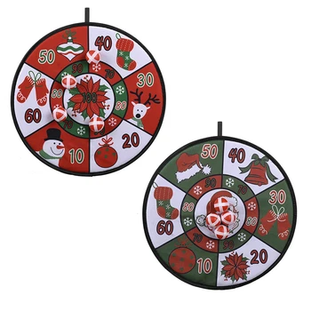 

Santa Claus Pattern Christmas Decoration Child Ball Dart Board Ornament Xmas New Year Party Banquet Home Decor Supplies 63071