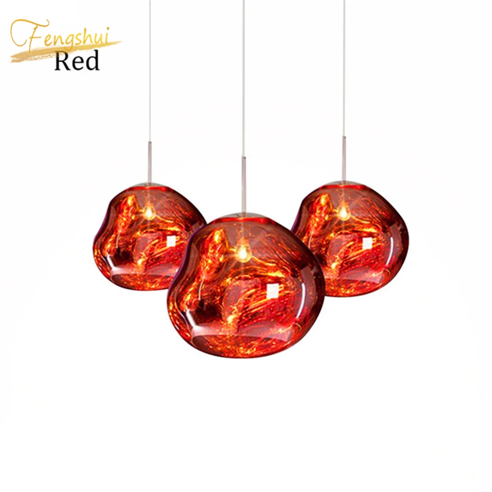 Современный Лофт дизайн светодиодный подвесной светильник кофейное стекло для