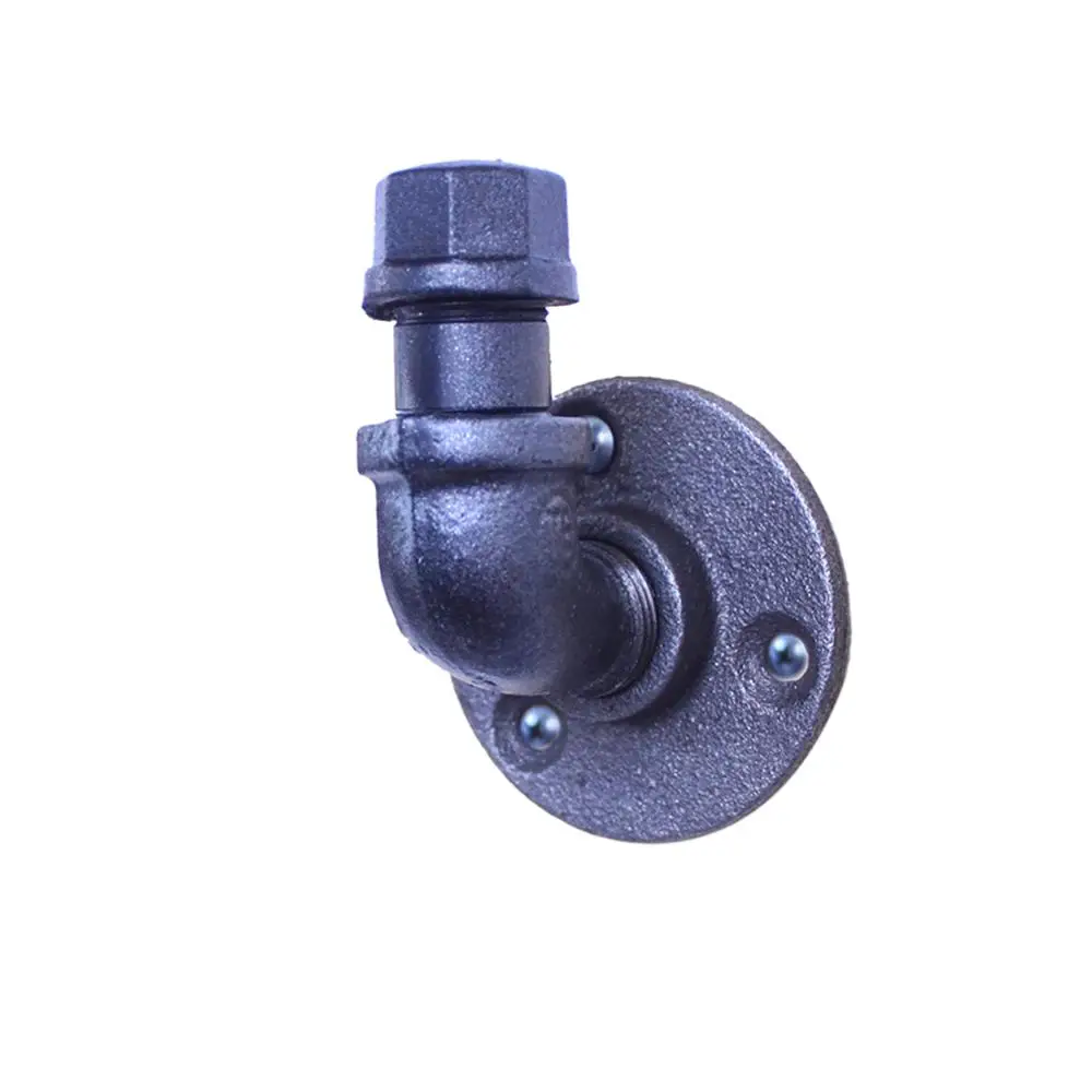 3PCS Robe Coat Hook Industrial Pipe Hanger Wall Mounted Home Decor 
