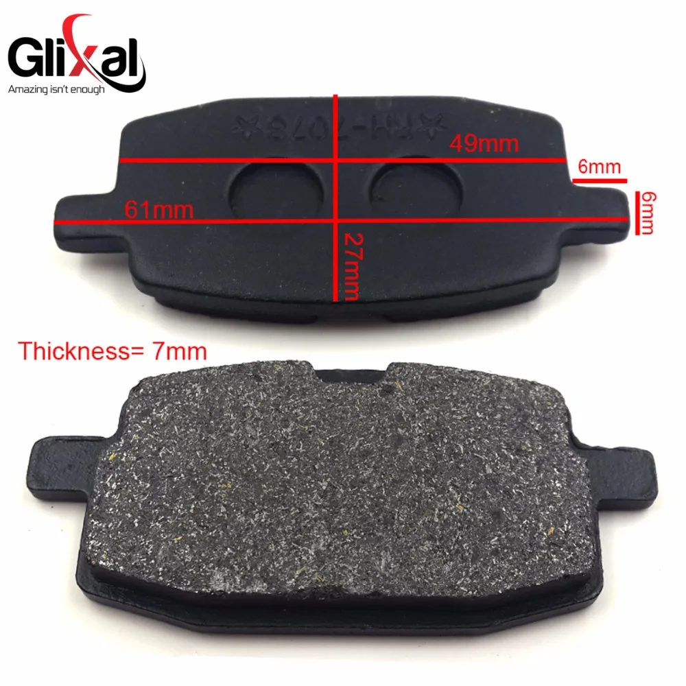 

Glixal Universal Disc Brake Pads for GY6 49cc 50cc 125cc 150cc Chinese Scooter Moped ATV Go kart Dirt-Bike