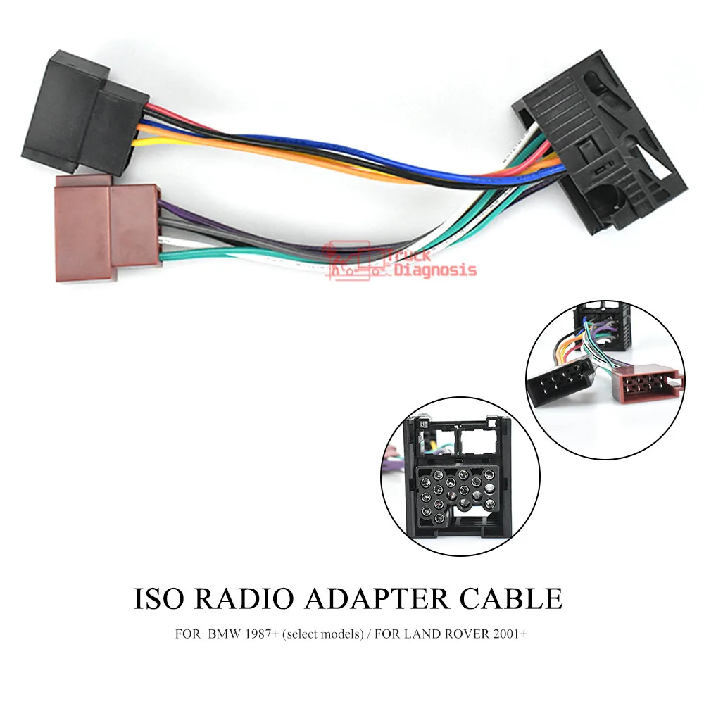 12-103 ISO радио адаптер для BMW 1987+(выберите модели)/для LAND ROVER 2001+ жгут проводов разъем свинцовый ткацкий станок Кабельный разъем