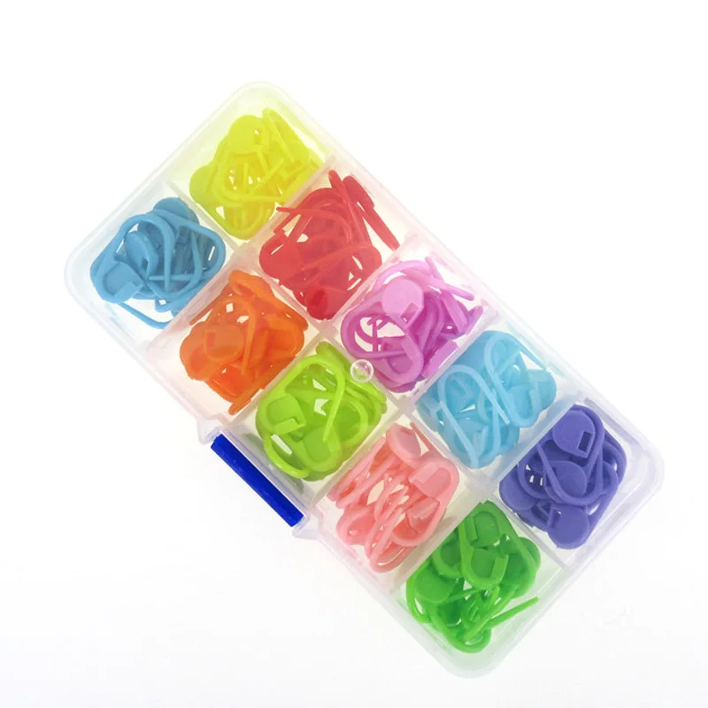 

120 Pcs/Set Amazing Knitting Crochet Locking Stitch Needle Clip Markers Holder Tool Plastic SP99