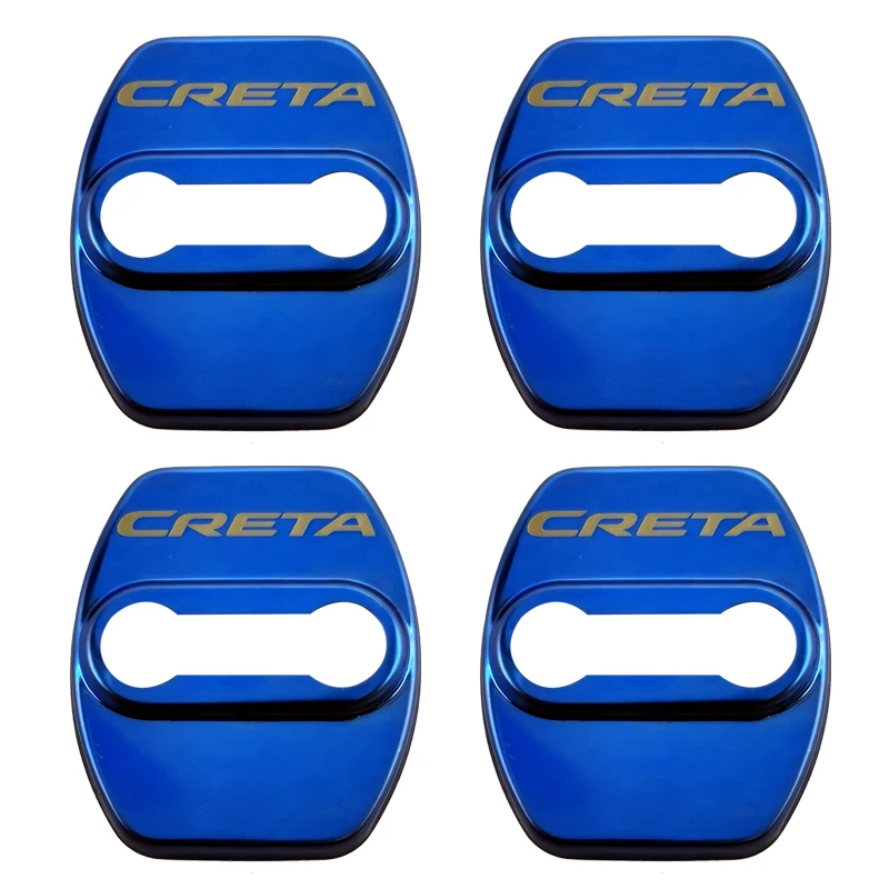 Car Door Lock Cover 4PCS Car Door Lock cover Protect Buckle Cover Latch Stop Anti Rust For Hyundai creta sticker