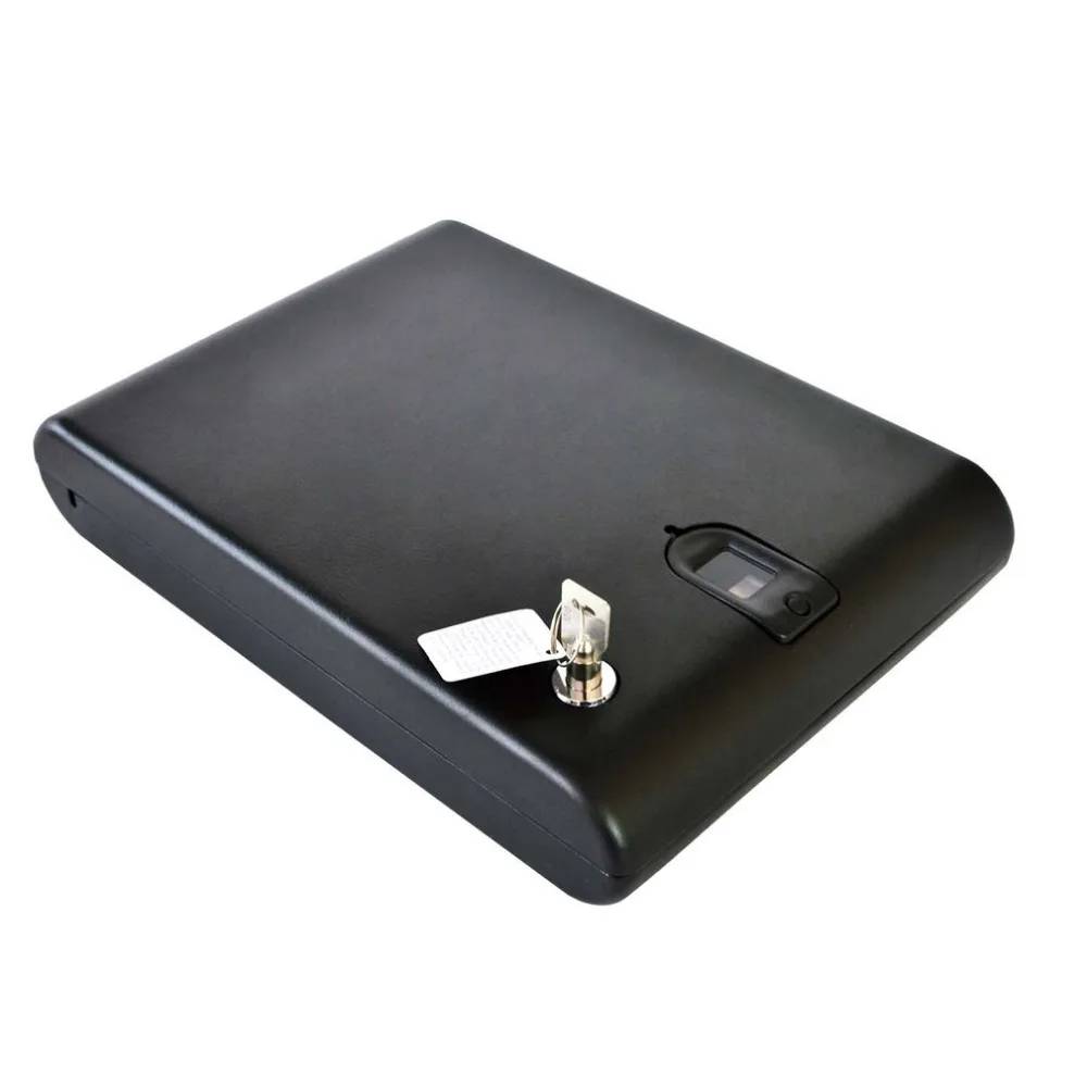 

Fingerprint Safe Gun Box Solid Steel Security Key Valuables Jewelry Box Protable Security Biometric Fingerprint Safes Strongbox