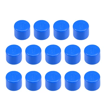

uxcell 20mm PVC Pipe Cap Fitting, Slip End Caps DWV(Drain Waste Vent) Blue 14Pcs