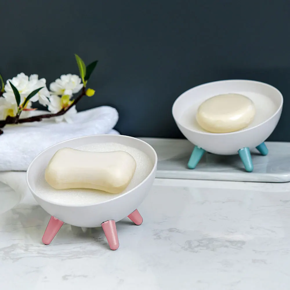 

Cute Hemispherical Portable Soap Dishes Sponge Drain Tray Holder Storage Home Bathroom Soap Dish Toilet Rack Dish Storage Box