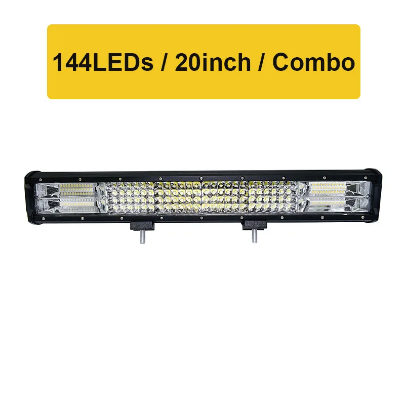 20inch combo 4 ряда 4/7/12/20 мм/22 мм/28/36 дюймов светодиодный светильник бар вождения Offroad Лодка автомобиль тягач 4x4 внедорожник ATV 12V 24V - Цвет: 20inch combo