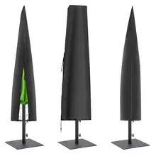 Зонт покрывает Патио Водонепроницаемый Зонтик для торговых точек чехлы на молнии для наружных зонтов 195*(26-55) см