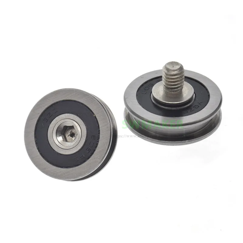 

10pcs 8*26*7mm M8 M6*26*7mm H Groove Flat Groove Non-standard 608 Bearing Steel Wheel, Belt Guide Pulley / Metal Driven Pulley