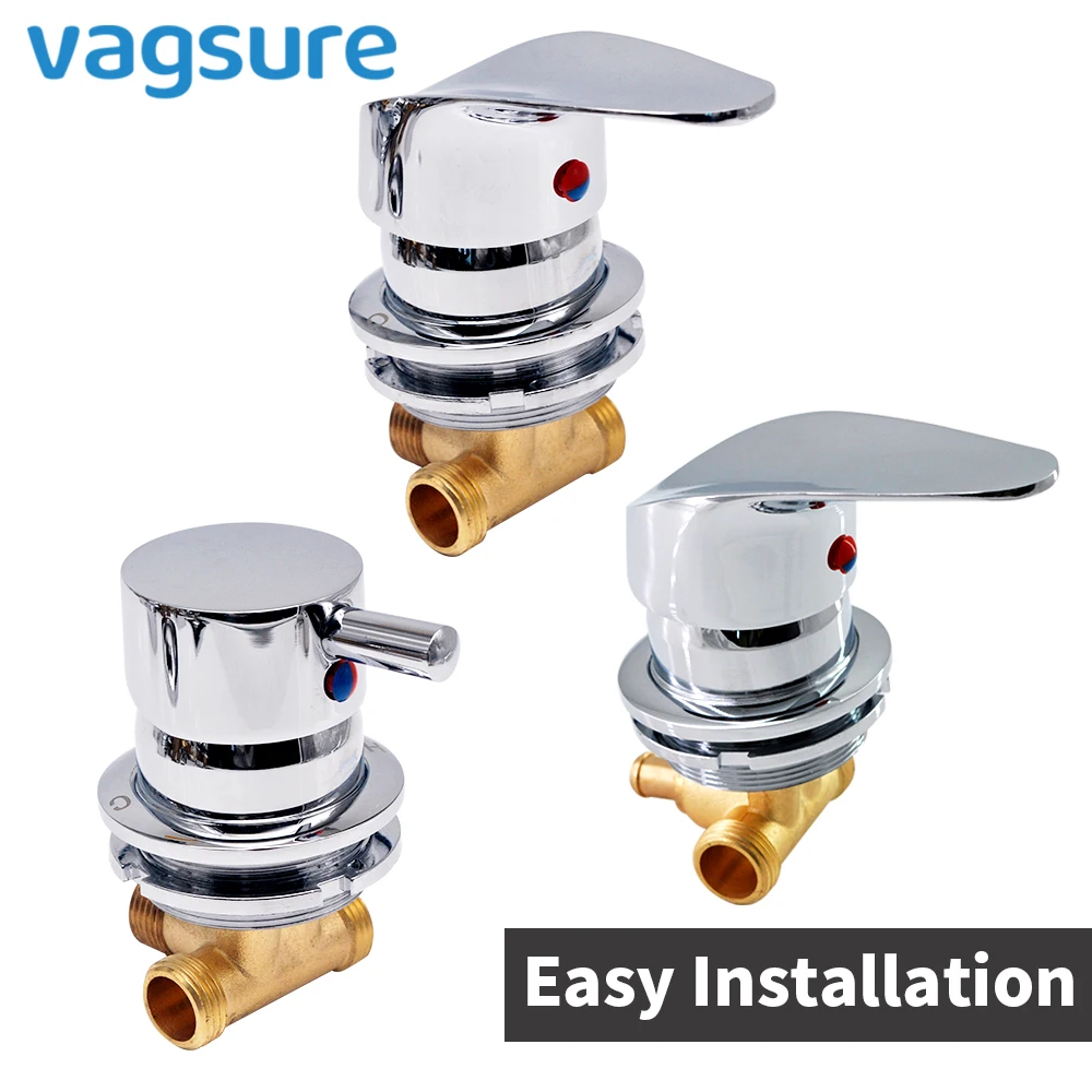 1 Way Output Diverter Screw Thread Or Intubation bathroom faucet bathroom shower faucet set shower diverter valve Shower Tap Cold and Hot Brass Shower Faucet Mixer Diverter 50-55 Hole Size