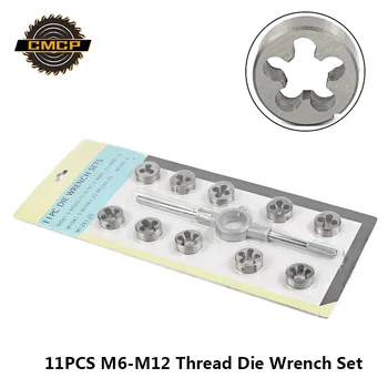 

11pcs M6-M12 Thread Die Wrench Sets Metric Thread Die Screw Tap Hand Tools Screw & Die Kit Screw Thread Hand Tapping Kit