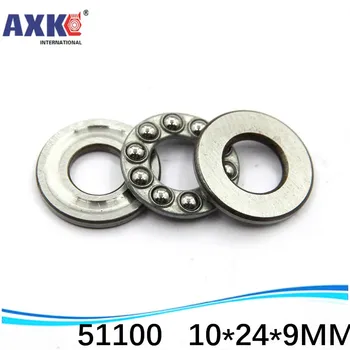 

500pcs/lot free shipping Wholesale Axial Ball Thrust Bearing 51100 10*24*9 mm Plane thrust ball bearing
