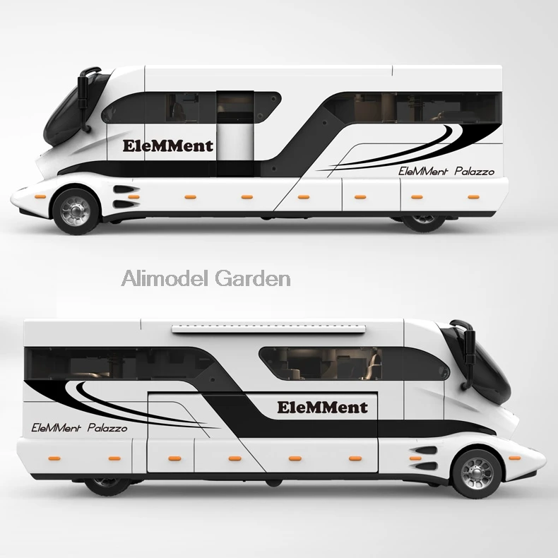 1:32 HX RV станция Wagon игрушечный автомобиль металлическая игрушка Diecasts& Toy транспортные средства модель автомобиля высокая Игрушечная машина игрушка для детей Рождественский подарок - Цвет: Белый