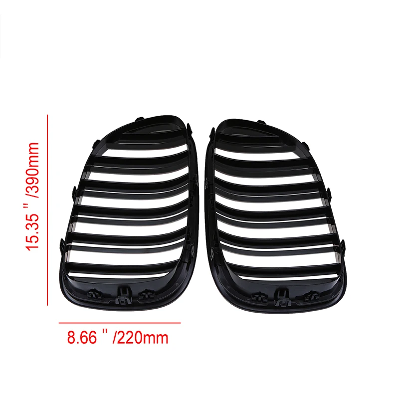 Posbay автомобильные гоночные грили глянцевая черная/матовая Черная передняя