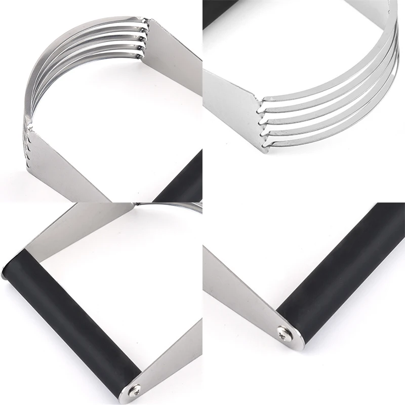 5-Layer Food-Grade Stainless Steel Flour Mixer Cream Dough Butter Blender Bread Pizza Baking Pastry Cutter Manual Kitchen Tools