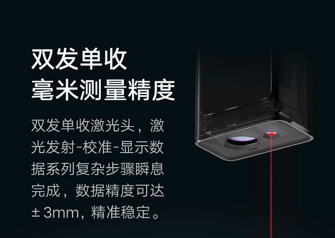 Xiaomi Mijia Smart Laser Rangefinder Max 0.05- 40m long LCD 3mm High Precision Real Scene Intelligent Measurement With Mijia APP