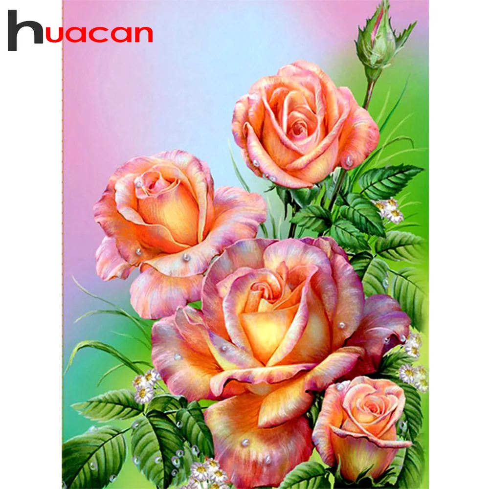 Алмазная картина Huacan 5d цветок полный набор мозаика домашнее украшение алмазная