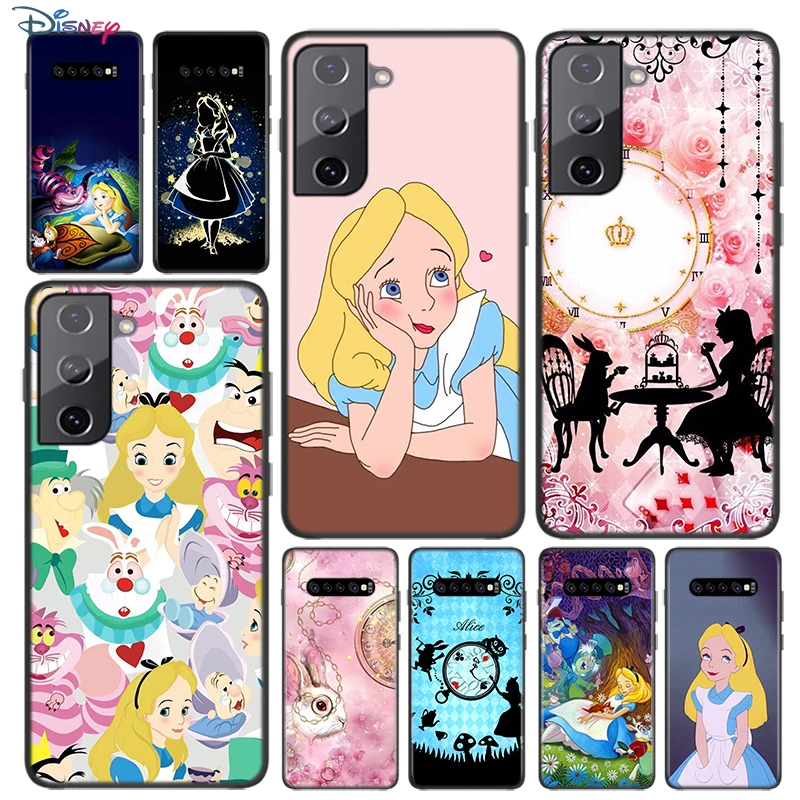 Soft Black Cover Alice in Wonderland For Samsung Galaxy S21 S20 FE Ultra S10 S10e Lite S9 S8 S7 Edge Plus Phone Case | Мобильные