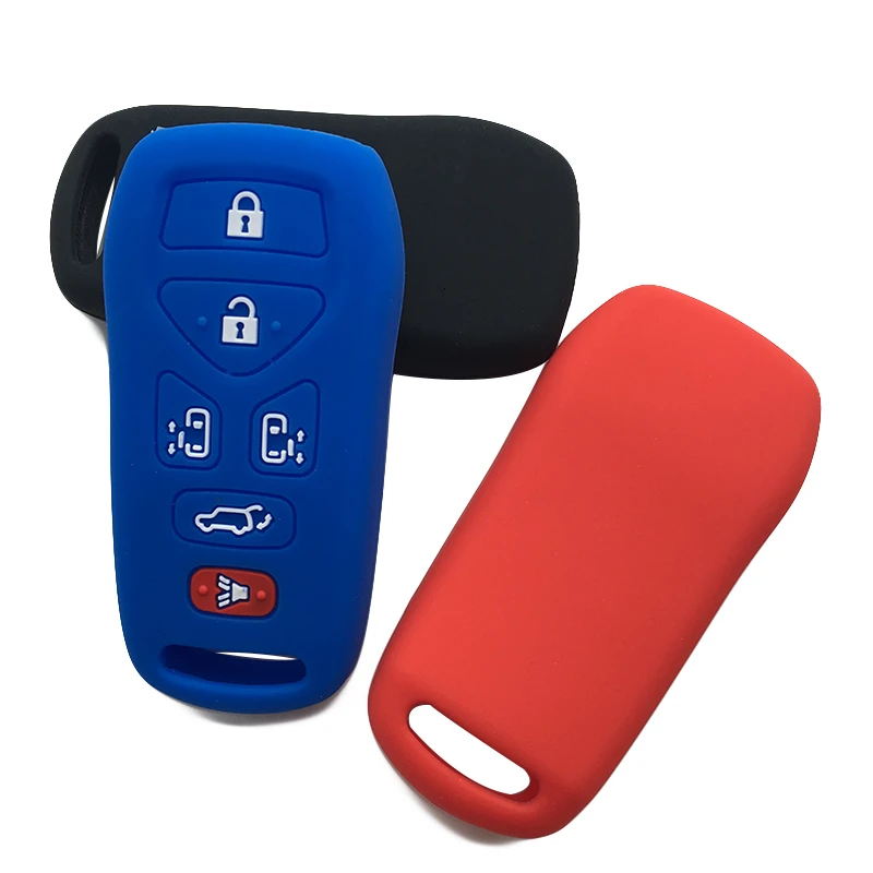 Keyless 6 Buttons Remote Covers For Car Keys Cover Shell Case Fob Transponder Fit For Nissan Quest Flick Key Keychain With Alarm