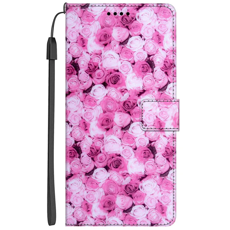 Elegant PU Leather Book Wallet Phone Case with Magnetic Closure and Card Holder Feature