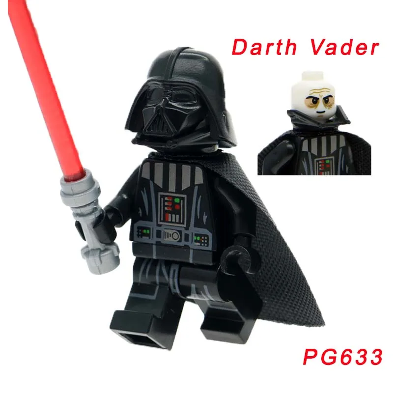 Фигурки из Звездных Войн Leia Han Solo Yoda Luke Sith Lord Darth Vader Maul Revan Dooku Sidious, строительные блоки, кирпичи, игрушки - Цвет: pg633