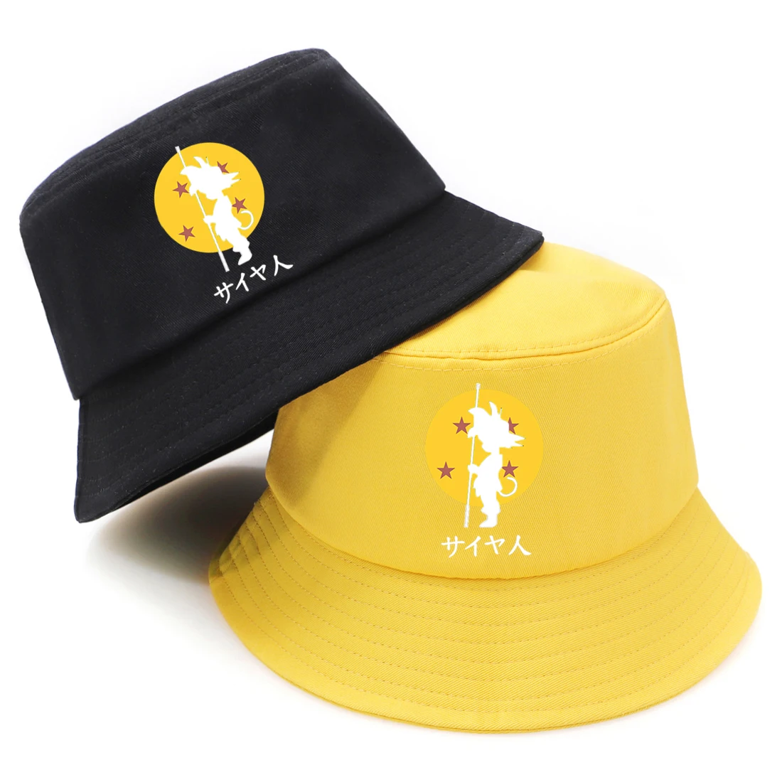 Anime Cartoon Print Harajuku Buckets Hats Fashion Dragon Ball Panama Buckets Caps Mens Woman Casual Foldable Sunscreen Beach Hat