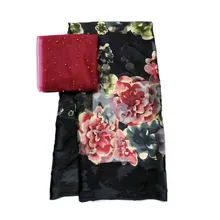 Настоящее шелковое Новое модное Африканское Анкара шелковое одинаковое шифоновое нигерийское вечернее платье мягкий воск печать Горячая