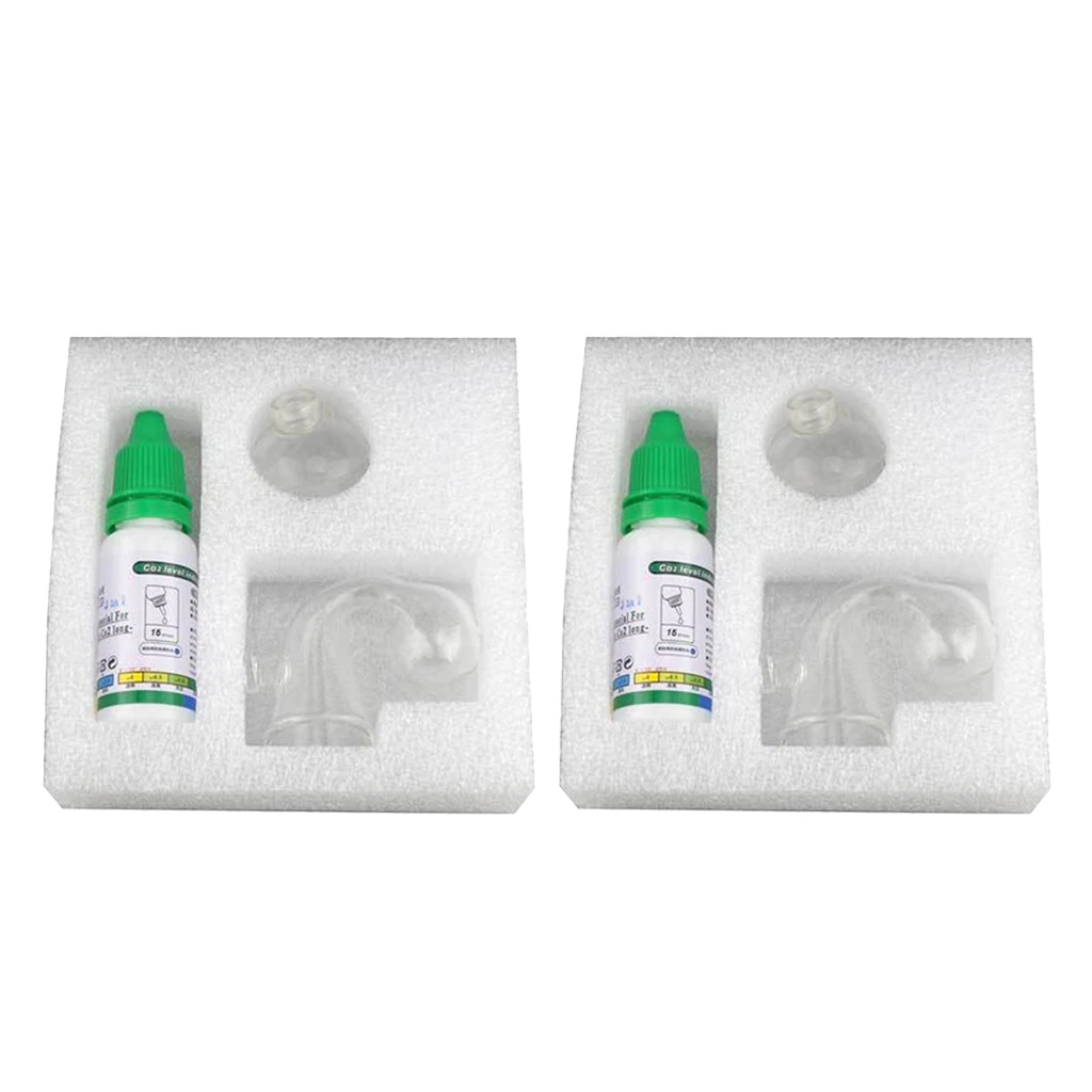 2 Pack CO2 Glass Drop Checker Test , Real time for Indicator Drop Checker