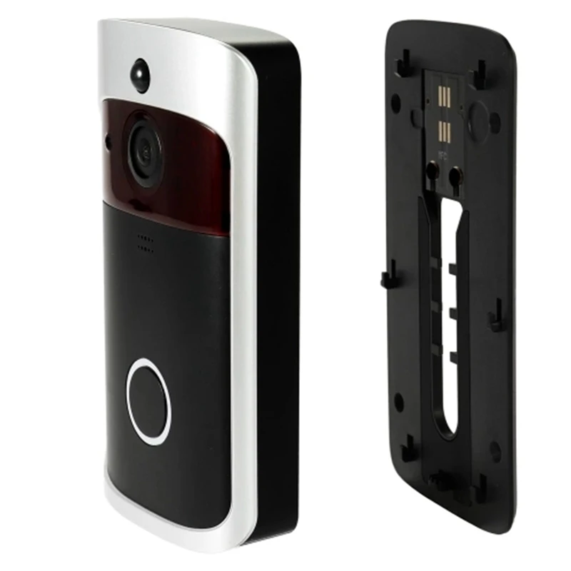 Smart Wireless Wifi Security Doorbell Video Door Phone with Plug-In Chime Visual Recording Low Power Consumption/ Remote Home Mo