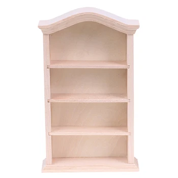 

Wooden Cupboard Wall Cabinet Bookcase Furniture Toys Decoration 1:12 Dollhouse Miniature