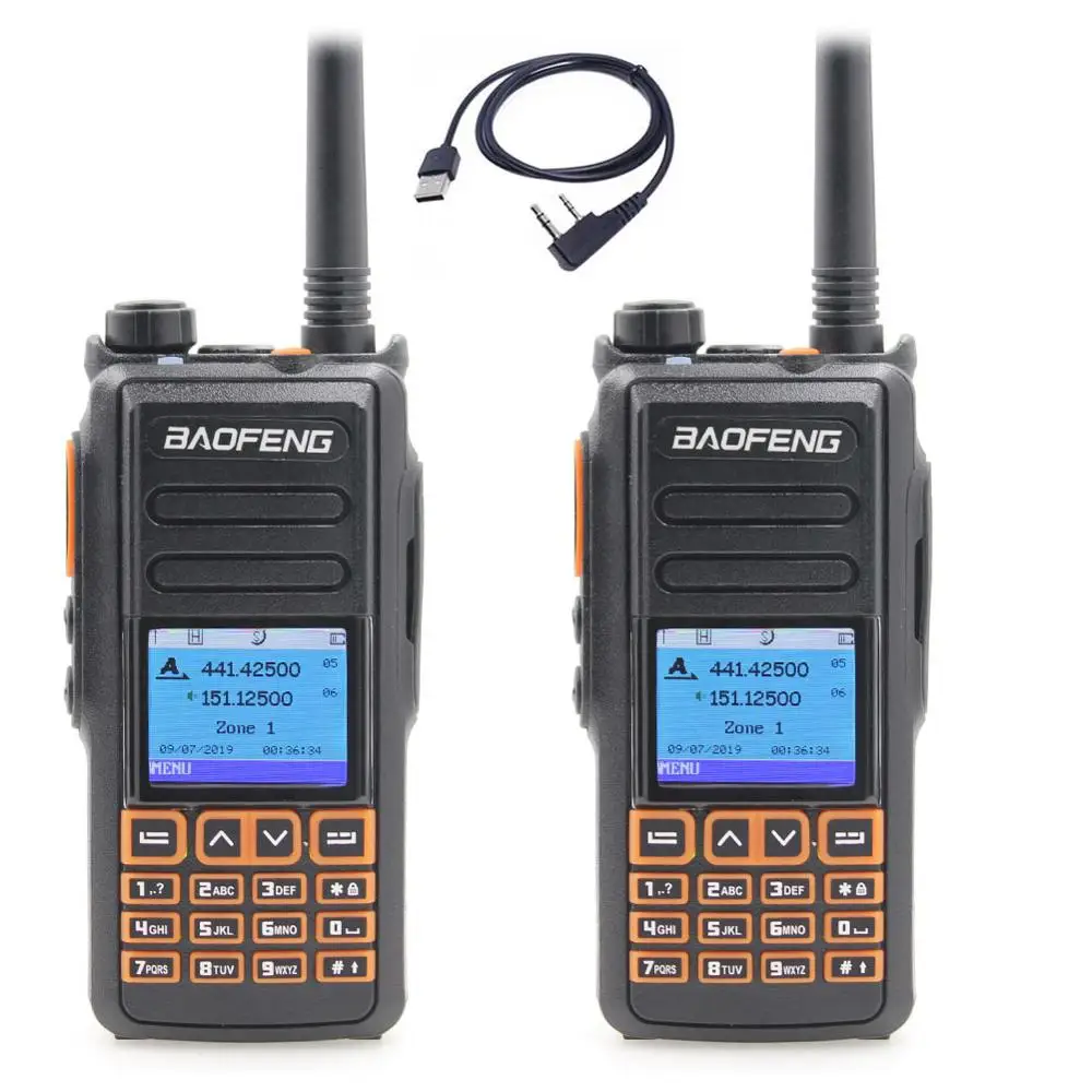 Двухдиапазонная рация DMR цифровой/аналоговый сигнал 2 шт. Baofeng UHF VHF с GPS uppgrade of DM