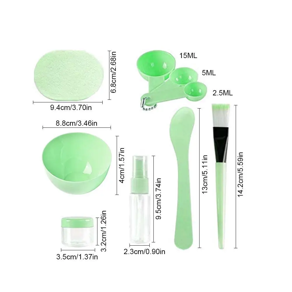9 In 1 Makeup Bowl Set DIY Mask Tool Facial Beauty Cosmetic Makeup Tool With Brush Mixed Stir Spatula Stick Measuring Spoon Kit
