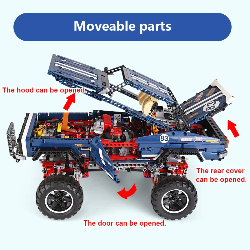 Skup 20011 Technic samochody zabawkowe kompatybilne z 41999 4x4 Crawler Assembly Technic Model samochodu dzieci Christmas Gift klocki klocki