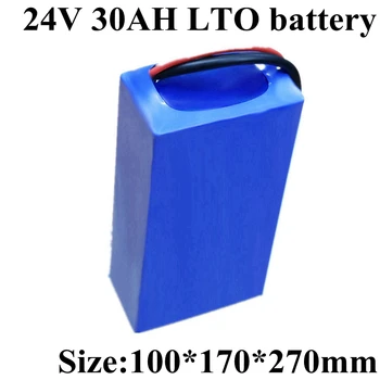 

Deep Cycles Lithium Titanate 24v 30ah LTO Battery Pack with BMS for Wheelchair Bicycle Solar Lights UPS Inverter+5A Charger