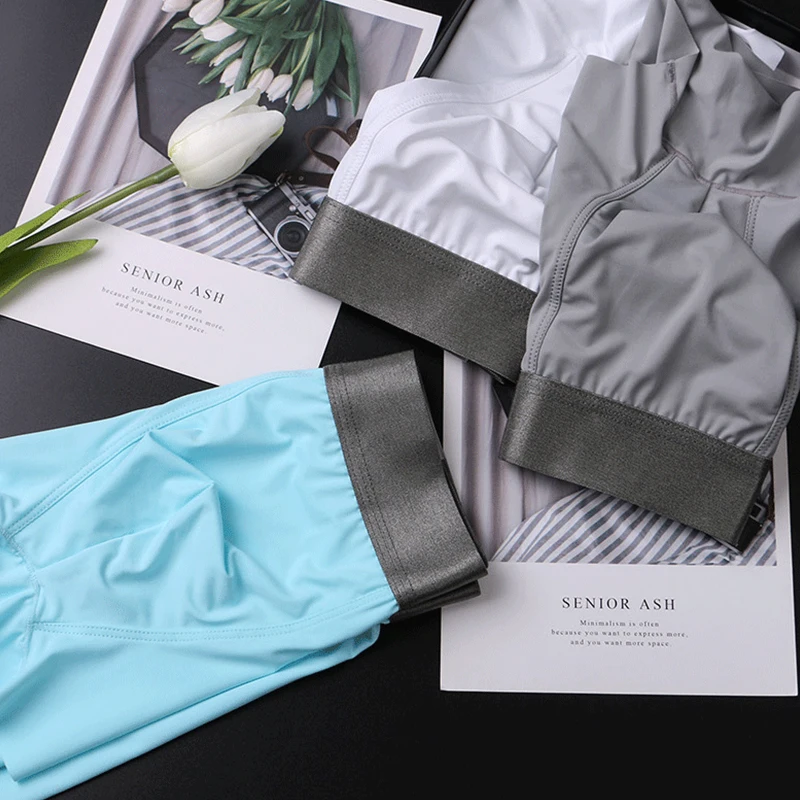 Новинка лета Ice Silk, для мужчин нижнее белье бесшовные полупрозрачные Боксеры Короткие Ультра тонкие дышащие удобные трусы
