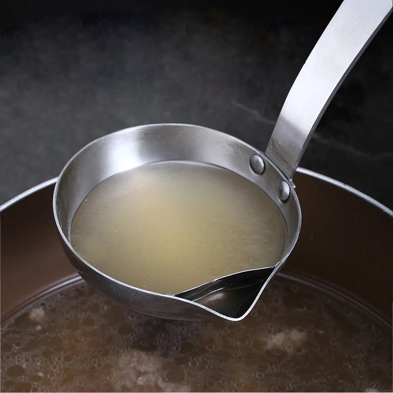 

Household 304 Stainless Steel Oil Filter Spoon Soup Scoop Wooden Long Handle Ladle Kitchen Cooking Tools Utensil Tableware