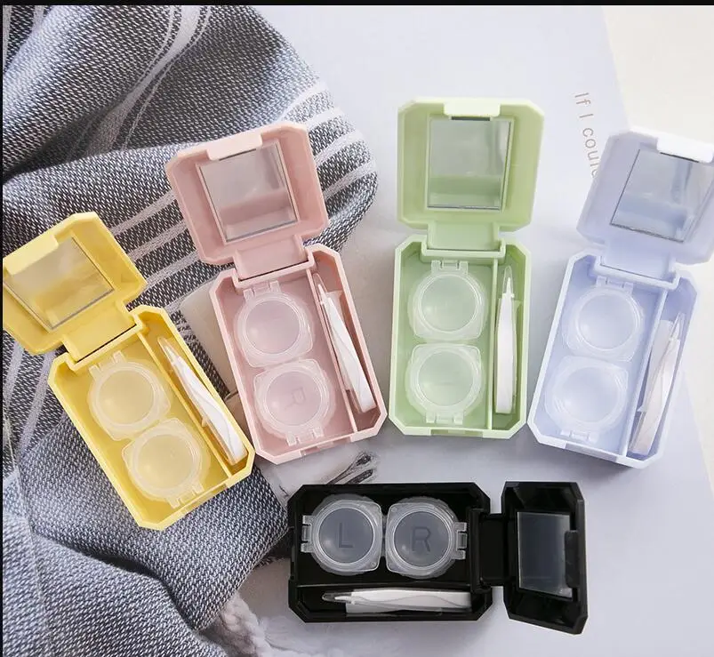 1Pcs Contact Lens Case Travel Eye Contact Lens Box Kit Women Mini Contact Lenses Case Container Lenses Box for Girl Women