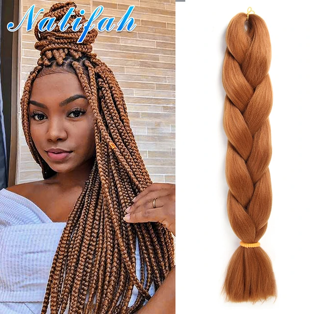 Black & Grey Ombre Jumbo Braid Hair Dip Dye Extensions 30 Inches Box Braids  Ropetwists Crochet Braids 