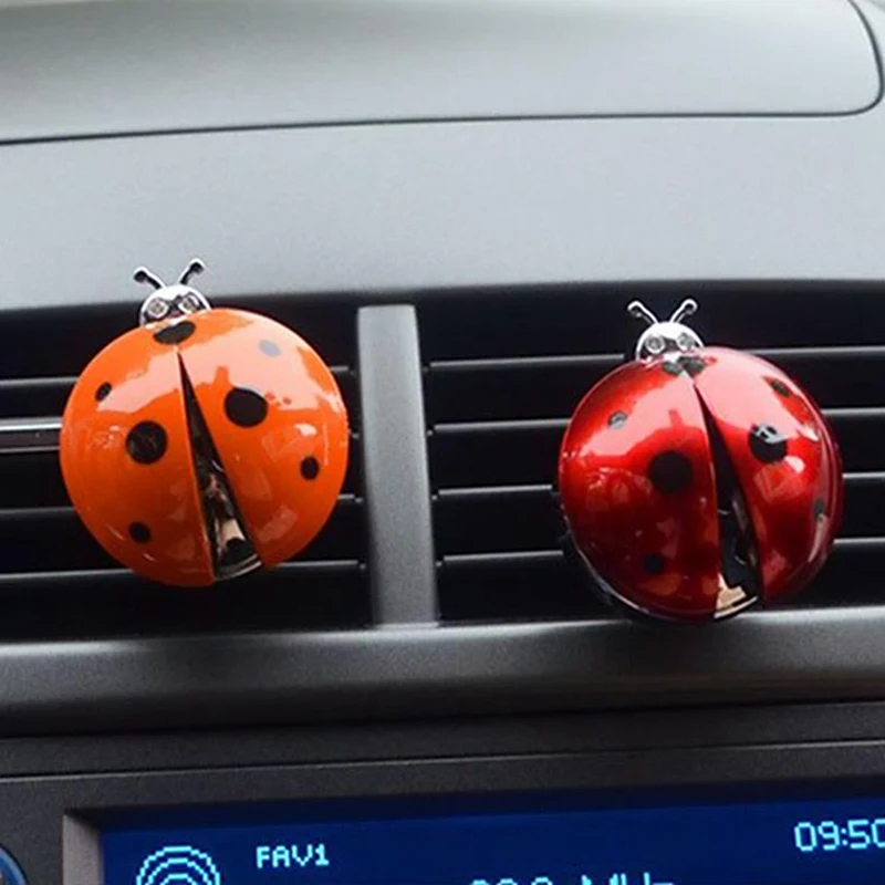 Божья коровка милый автомобильный освежитель воздуха Авто выход духи вентиляторный освежитель воздуха в автомобиле клипса кондиционирования воздуха твердый парфюм