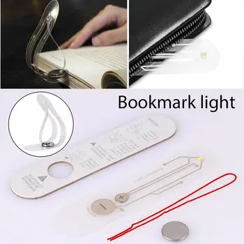 

Bookmark Light Ultra-Thin Portable LED Clip on Reading Lamps Card Lamp LED Bookmark Light with CR2032 Battery DIY Camping